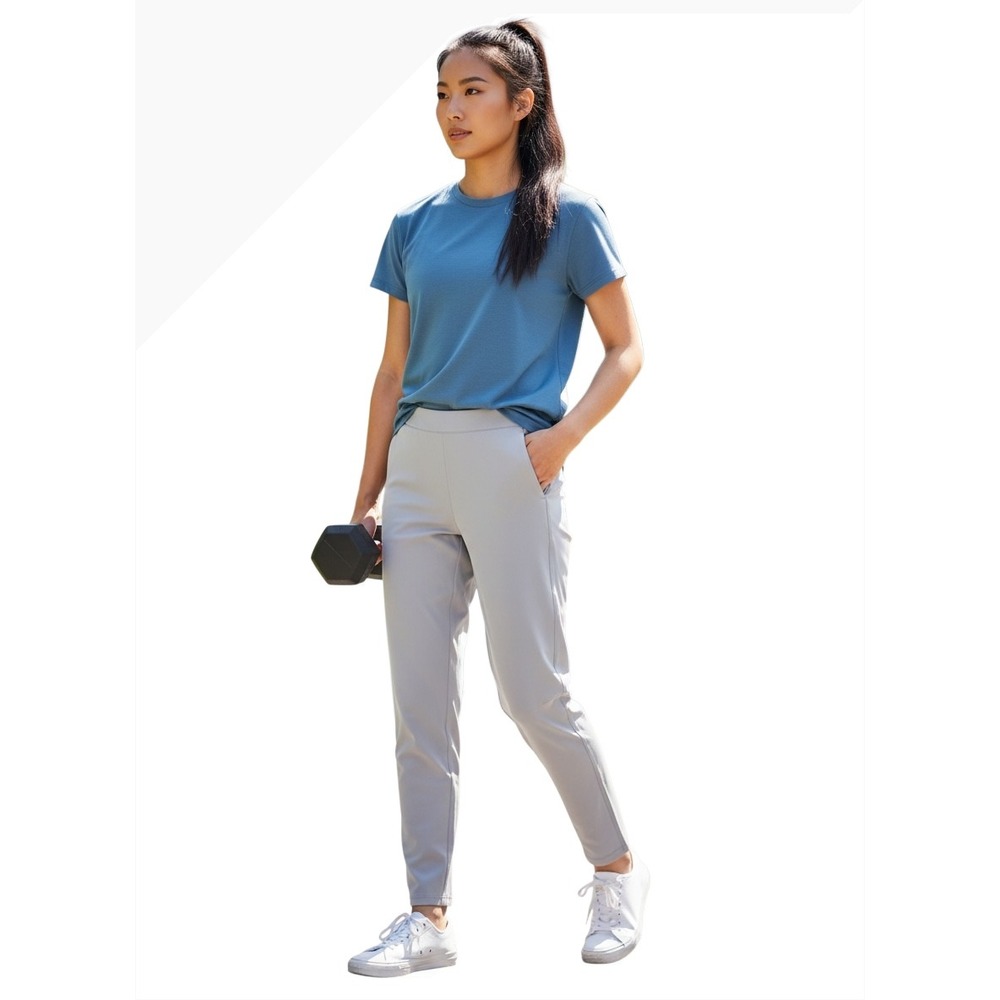 NWT 32 Degrees Cool. Grey Athletic Pants Pockets SZ‎ 10. Straight Leg Gym Work